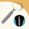 Adjustable Crystal Necktie Colorful Music Festival Necktie Club Party Necklace Costume Neckwear