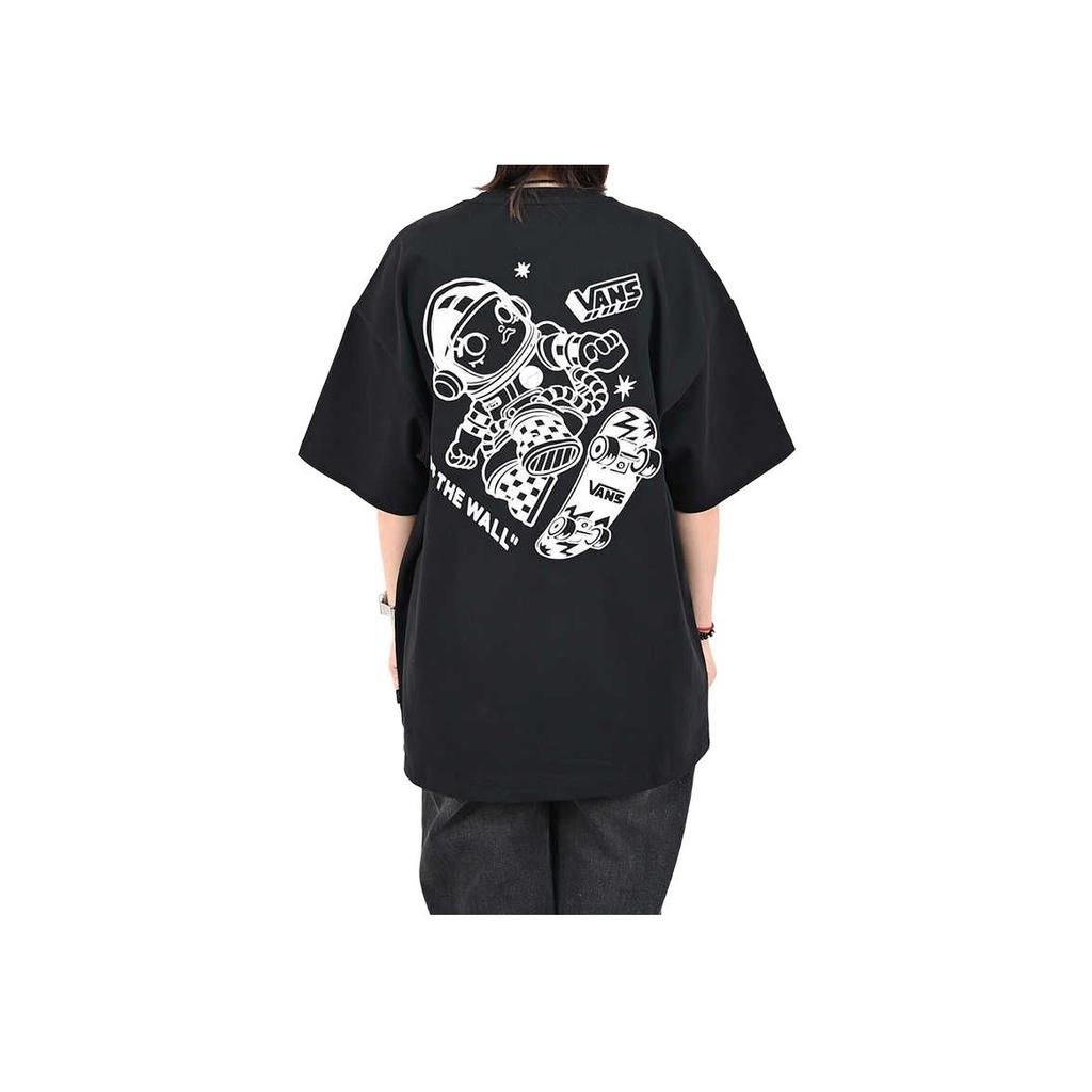 Vans Модная Дышащая Универсальная Удобная Футболка с Круглым Вырезом и Коротким Рукавом Мужские Топы VN000RA7BLK