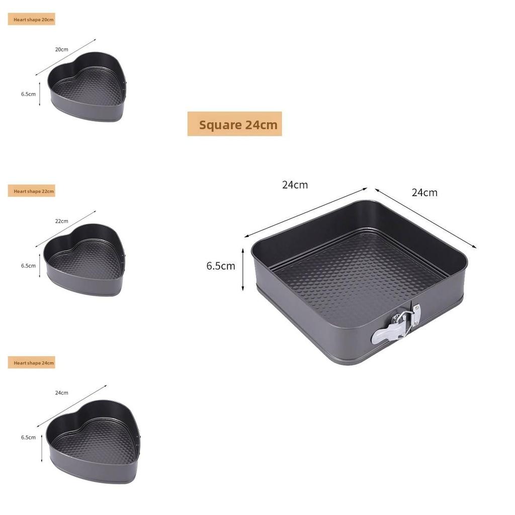 Round And Square Cake Molds Carbon Steel Nonstick Detachable Bottom For Commercial Baking