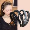 With Teeth Headwear Non-slip Hairband High Quality Rhinestone Hair Hoop  Women