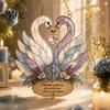 Acrylic Hanging Ornament Stained Glass Style Swan Pendant, Decorative Suncatcher for Window Car Love Symbol Home Decor And Christmas Tree Ornament,
