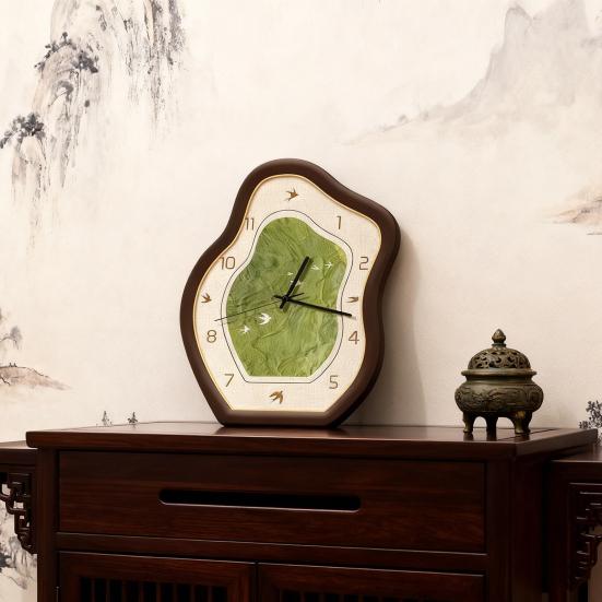 Винтажные настенные часы с эффектом таяния с открытой стрелкой, легко читаемые, без стеклянной крышки, для дома, спальни, кухни, декоративные настольные часы с летающей птицей