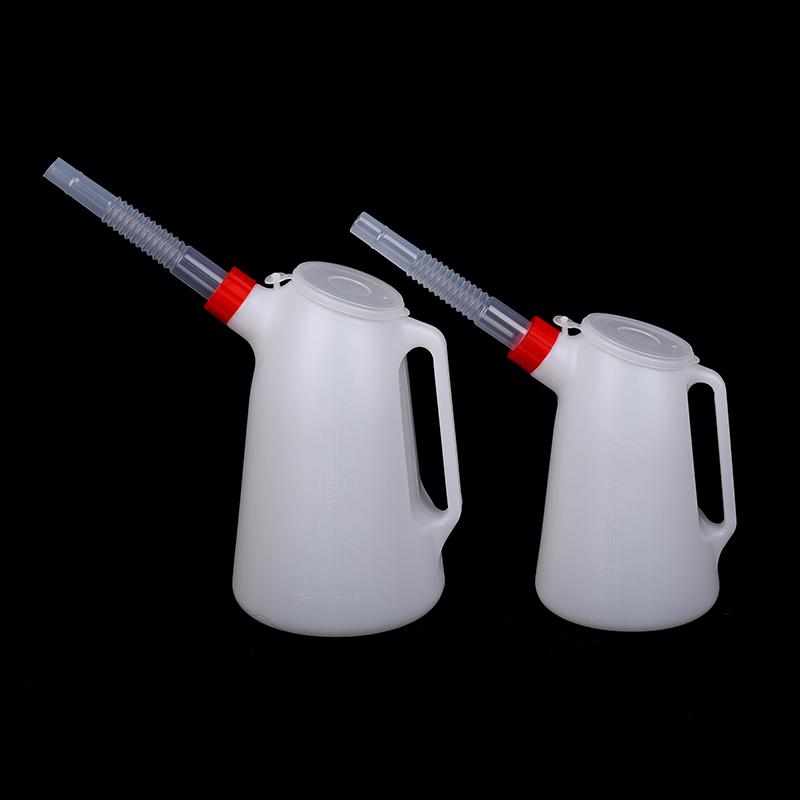 1.2L/2L/3L/5L Oil Measuring Jug Petrol Can Fuel Tank With Pouring Flexible For Automotive Garage Oil Measuring Container