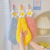 1PCS Cute Coral Fleece Hand-Wiping Towel Thickened Absorbent Towel Hangable Enduring Soft Handkerchief Kitchen Washing Dishes Towel