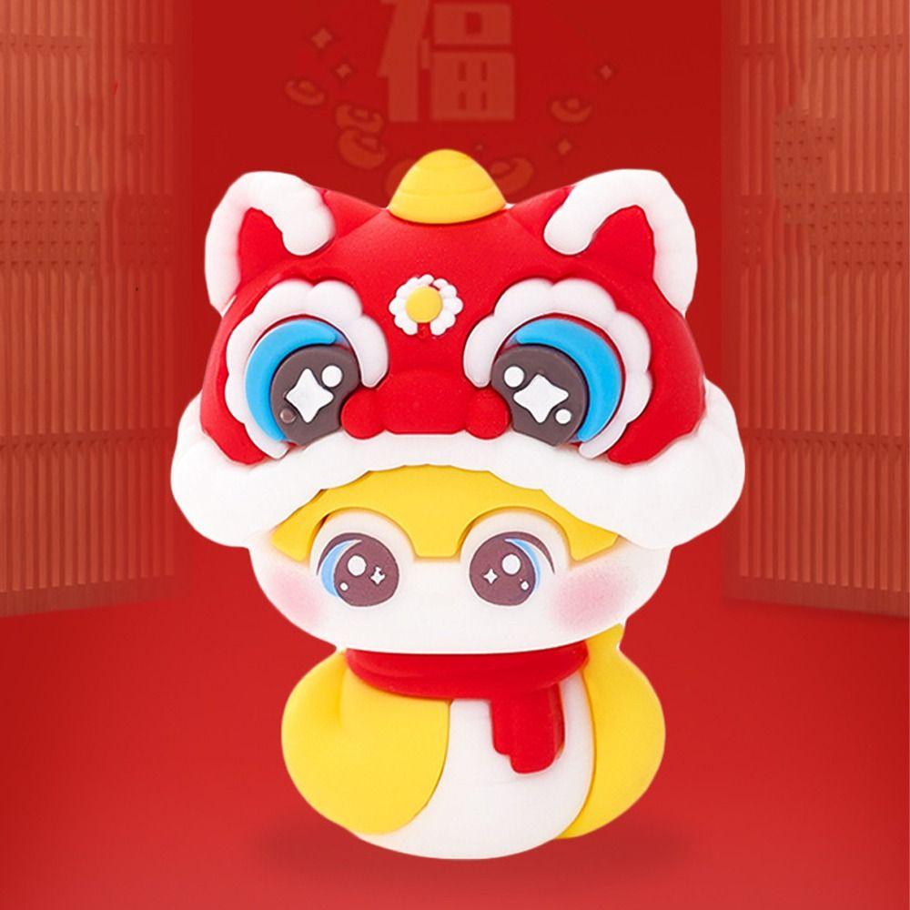 Cartoon Cute Snake Year Keychain Blessing Chinese Style Lucky Snake Key Ring Resin Chinese New Year Pendant Couple