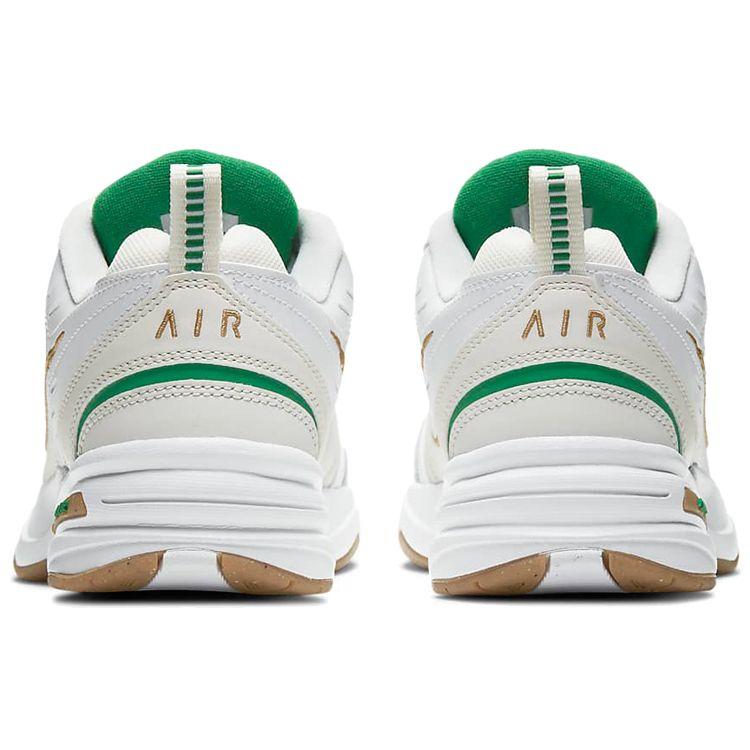 Nike Air Monarch IV White Lucky Green Gold Men Sneakers Phantom-Grey Metallic-Gold 415445-103