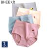 3Pcs/Set High Waist Panties Women Cotton Briefs Comfort Panty Ladies Underpants Plus Size Underwear Sexy Lingerie M-XXXL