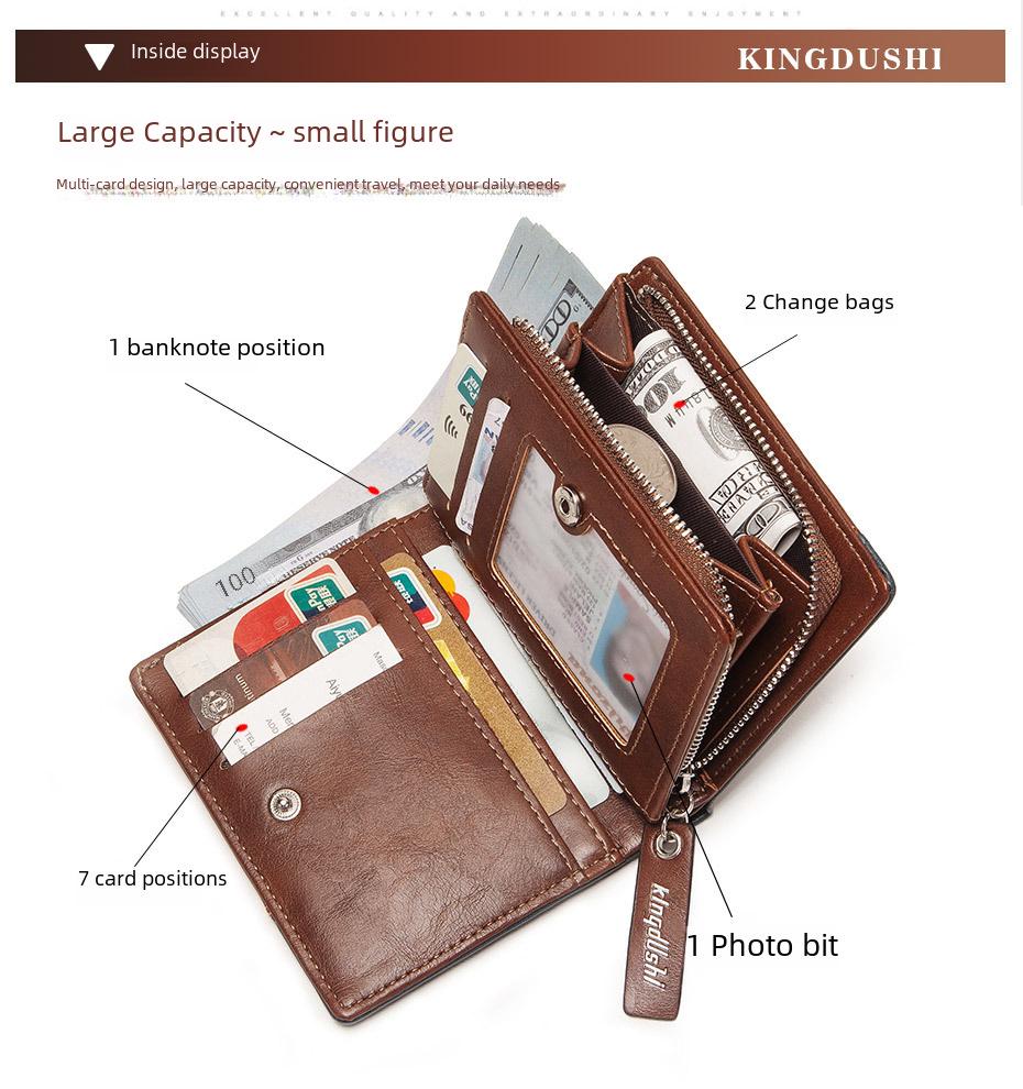 Мужская сумка-кошелек из искусственной кожи на молнии с цепочкой: Кошелек для карт и монет