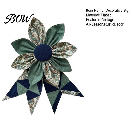 Farmhouse Style Wreath Flower Decorative Sign for Front Door Retro Burlap DIY And Bow Making Kit Artificial Floral Wall Hanging Home Indoor
