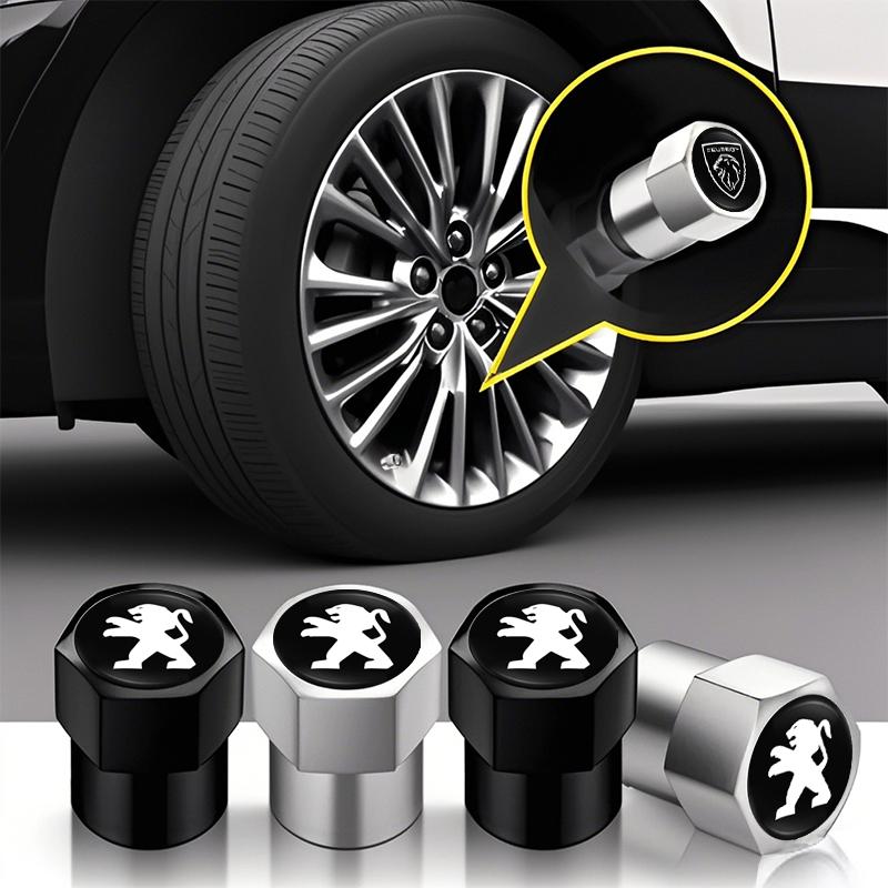 4Pcs Peugeot Logo Car Tire Valve Cap Auto Wheel Accessories For Peugeot 206 307 308 3008 207 208 407 4008 408 508 2008 5008 301