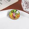 Cartoon Dog Animation UV Print Pins Custom This Is Fine Brooches Lapel Badges Clothes Funny Jewelry Gift for Kids Friends