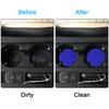 Wisdompro Car Non-Slip Coaster Drink Holder Cup Mat Vinyl Anti-Slip Vibration Proof Round 70mm Diameter 4pcs Blue