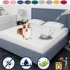 ГОРЯЧАЯ супер водонепроницаемая простыня наматрасник, постельные принадлежности, регулируемый защитный чехол, чехол для кровати с глубоким карманом, водонепроницаемое однотонное покрывало