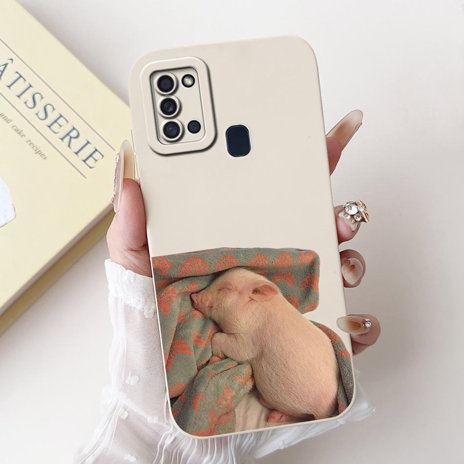For Samsung Galaxy A21s Case Samsung A21S A 21S SM-A217F Elegant Printing Soft Silicone Camera Protective Shockproof Phone Cases