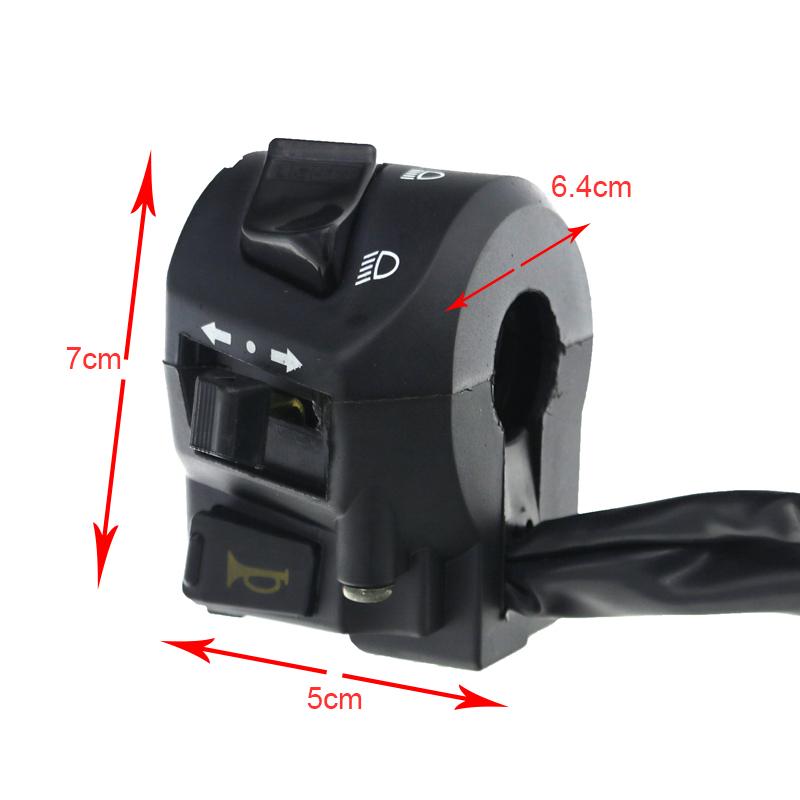 Переключатель управления рулем LMoDri 7/8 "22 мм, переключатели на руле мотоцикла с звуковым сигналом поворота, управление дальним ближним светом с