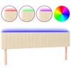 VidaXL LED Headboard Bedroom Furniture Double Bed Accessory Head of Bed Frame Interior Cream 3121869