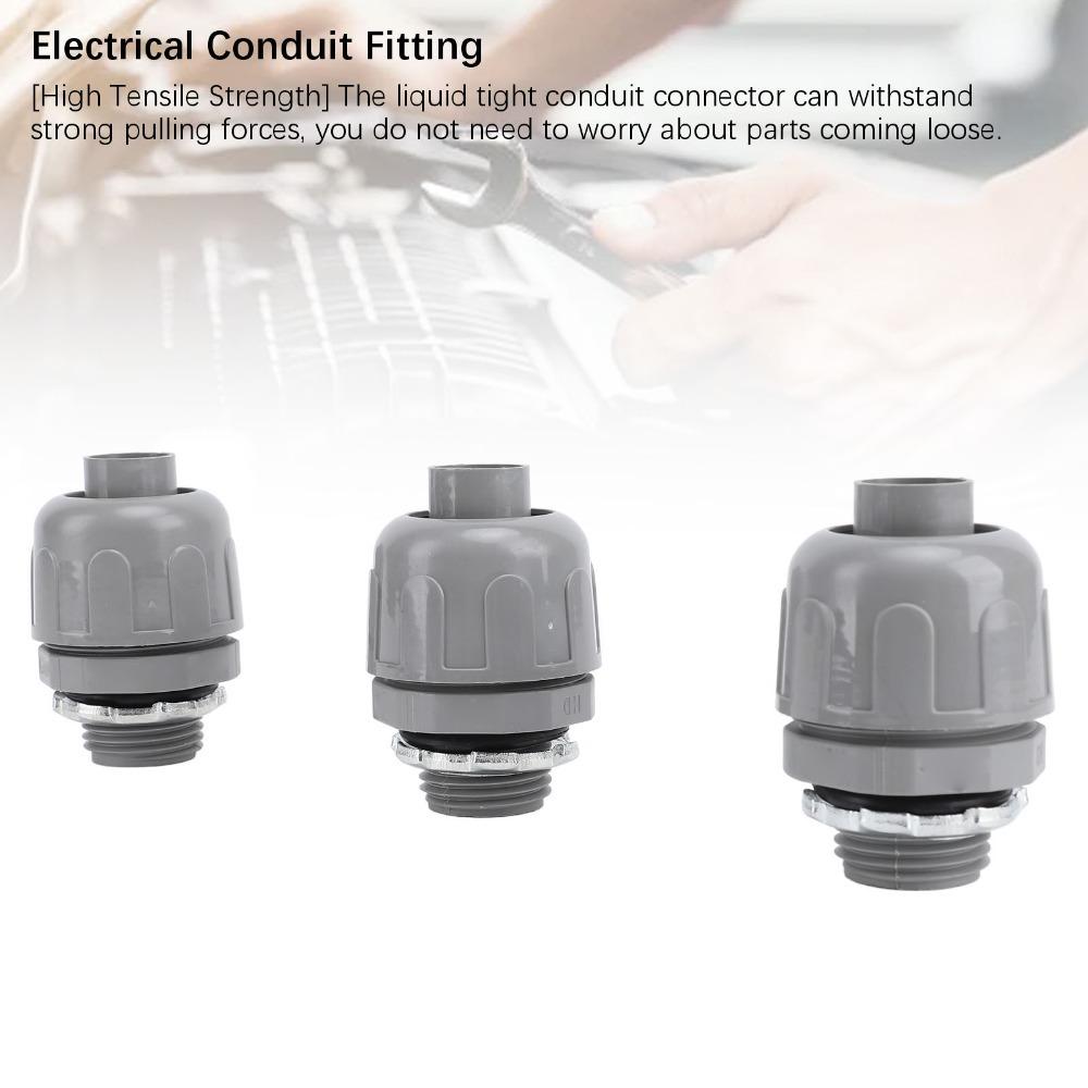 10pcs Straight Electrical Conduit Fitting Non‑Metallic Conduit Connector Electrical Supplies