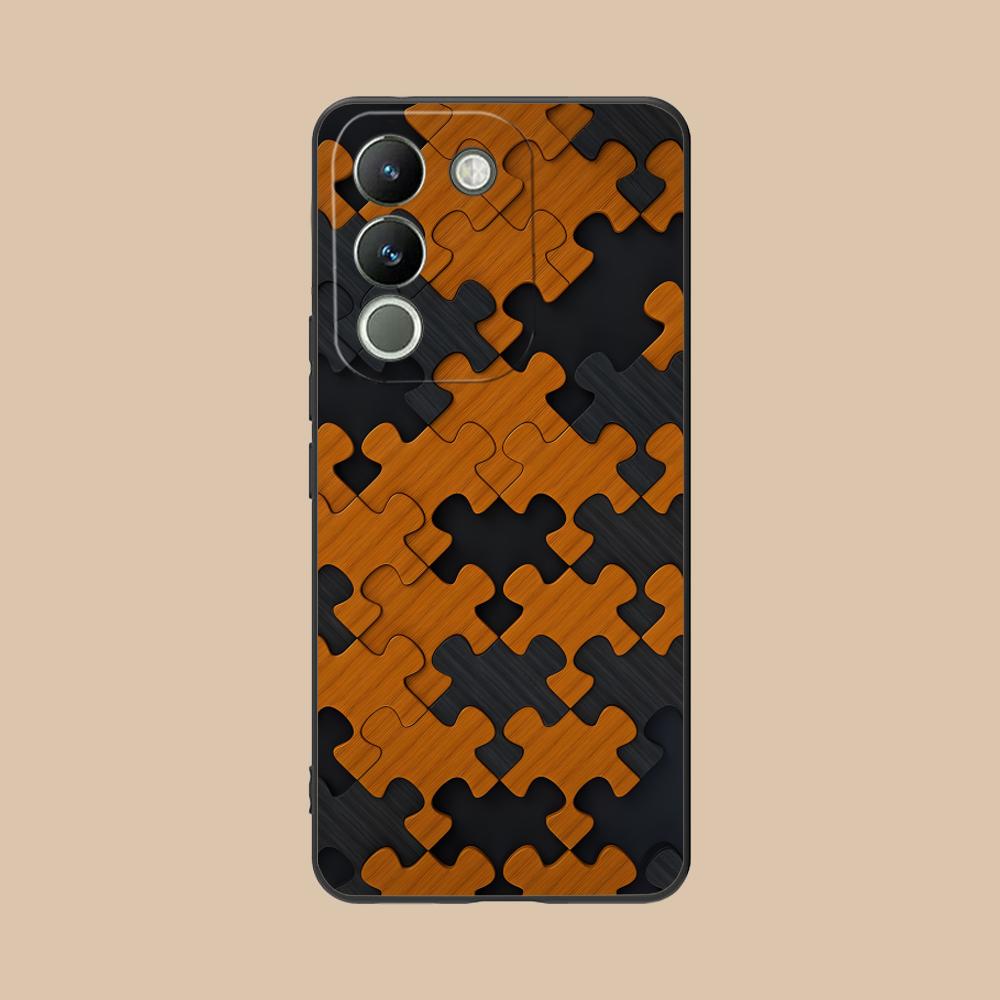 Текстурный чехол-пазл для мобильного телефона VIVO Y77 76 75 74 73 72 58 56 55 51 50 38 36 Y19 Y18 Y03 Y01 5G Печатная крышка