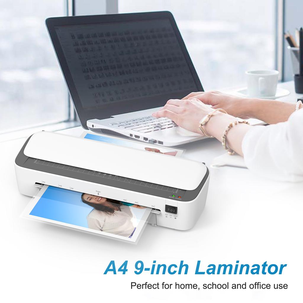 BISOFICE A4 Laminating Machine 9 Inches Thermal Laminator Machine Desktop 6IN1 Multifunctional Hot