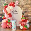 158 Pieces Sand White Cow Pattern Red Blue Birthday Party Balloon Arch Set