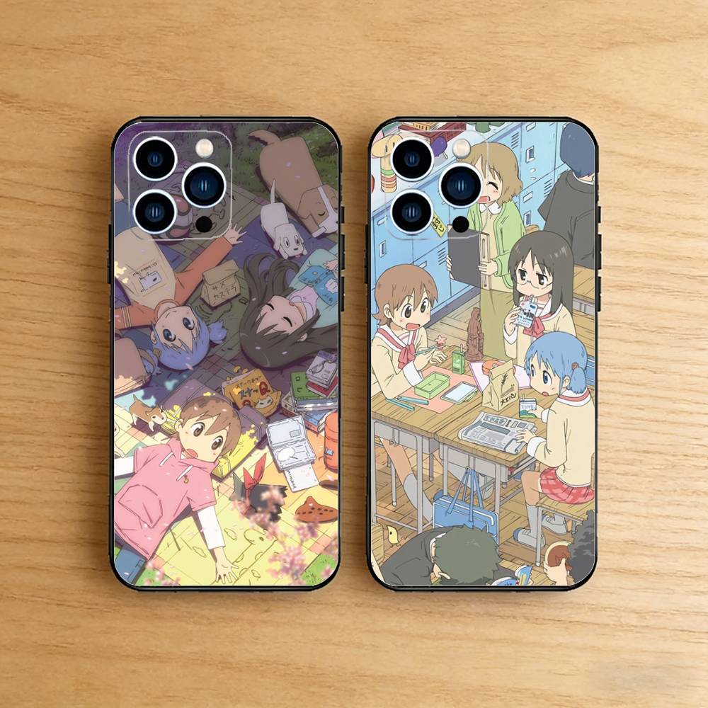 Anime N-Nichijou Phone Case for iPhone 17 16 Pro Plus Air 15 14 Max Mini 12 11 Soft Shockproof Cover