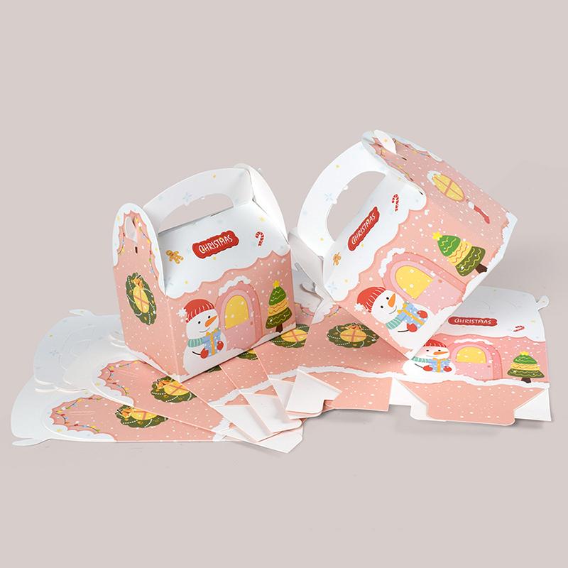 WTEMPO 10 шт 7*11*13 см красочные печатные рождественские граффити ручные коробки для конфет фестиваль праздничные вечеринки клуб креативные складные подарочные коробки