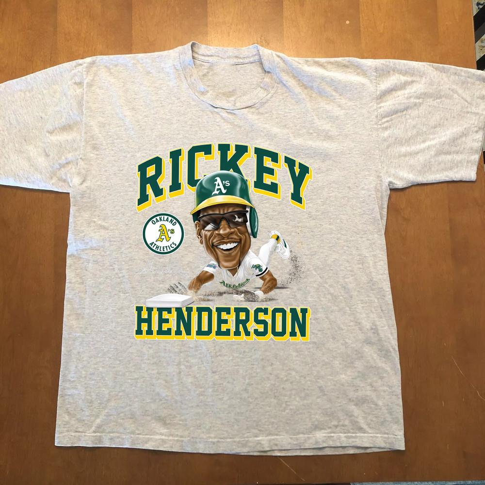 NEW Rickey Henderson Unisex Gray T Shirt Full Size S-5XL