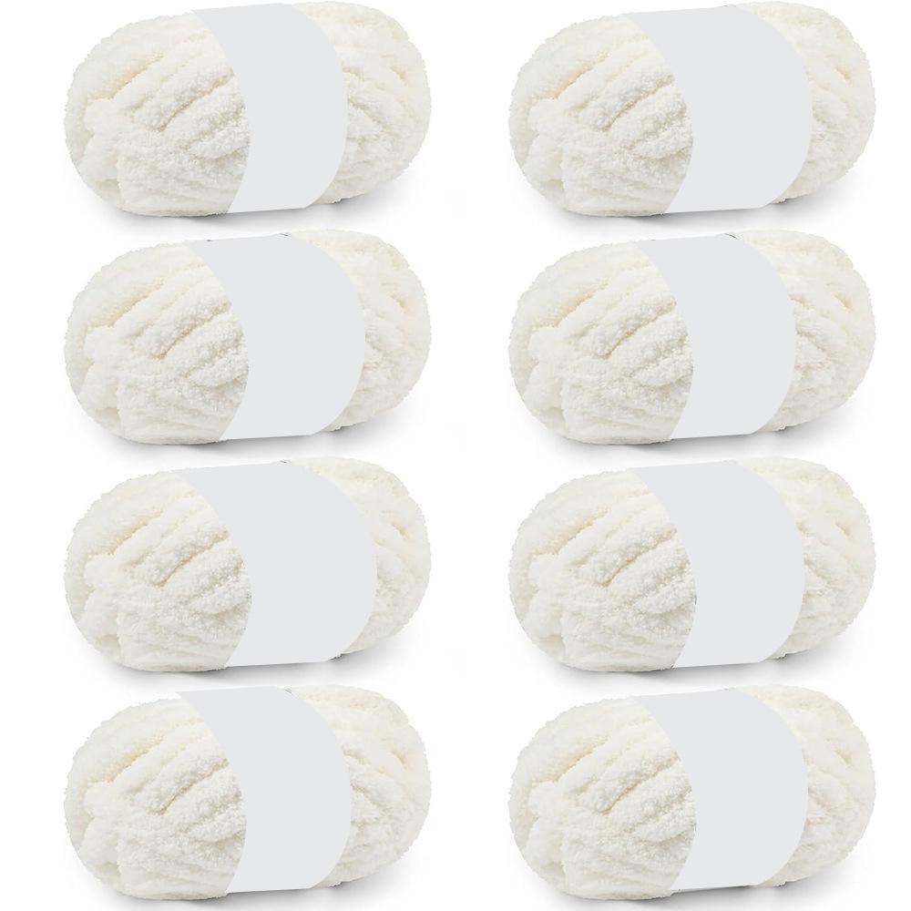 Chenille thick yarn, for hand-knitted blankets, 8 oz/pack (8 packs)