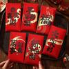 Gift Bag Cartoon Red Envelope Traditional Paper Money Envelope 2026 Horse Year Blessing Words Lucky Money Bag Spring Festival