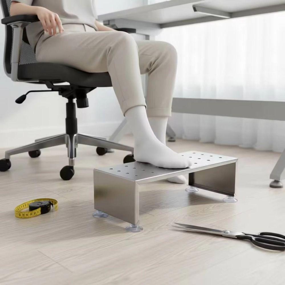 Brushed Finish Sewing Machine Stand Non Slip Foot Rest Holder Sewing Stool Comfortable Tool