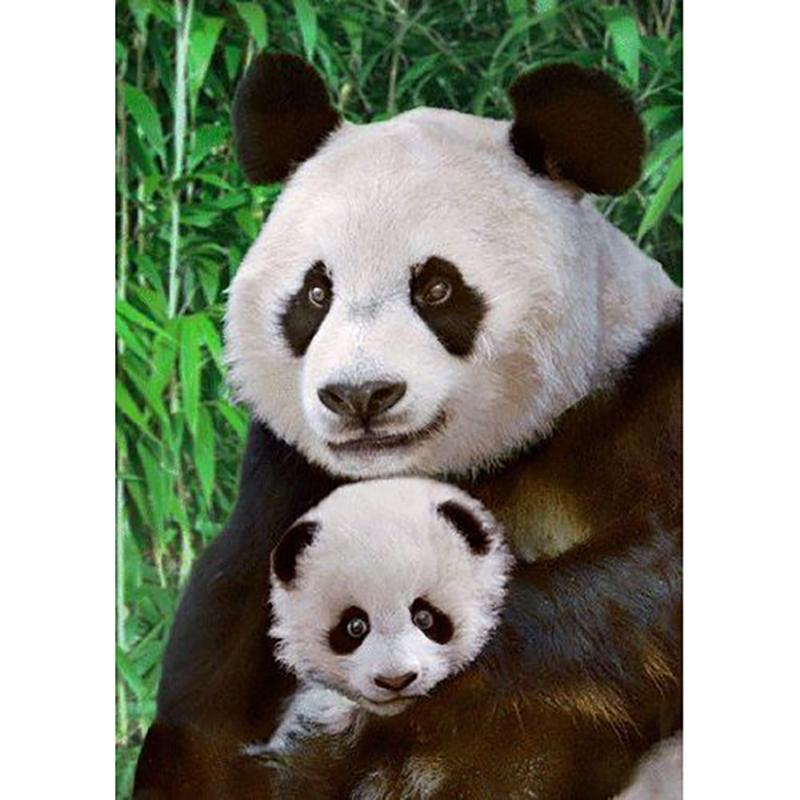 DIY Панда 5D алмазная живопись полная круглая дрель животное Алмазная вышивка крестиком мозаичные наборы настенное искусство домашний декор подарок