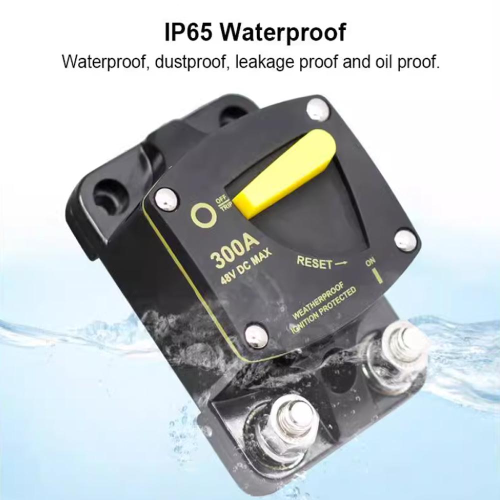 30A 40A 50A 60A 80A 100A 150A 200A 250A 300A Circuit Breaker Car Boat Auto Manual Reset Waterproof 12V-48V