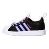 adidas Originals Superstar 360 Удобная посадка Низкие Детские кеды для скейтбординга Детские кроссовки Черный Светло-фиолетовый KH5692