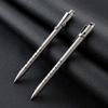 4.7" Length Titanium Alloy Ballpoint Pen Retractable Lightweight EDC Pen with Pocket Clip for Office Business School