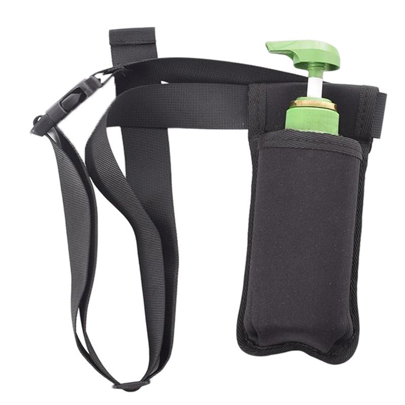 Массажный держатель для бутылок Моющиеся сумки для хранения из ткани Оксфорд Вмещает 1 бутылку Массажный лосьон Эссенция Масло Дозатор Поясной держатель