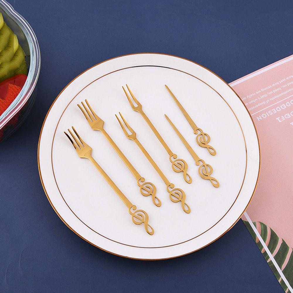 Инструменты Столовая посуда Аксессуары для торта Десерт Фрукты Вилки Столовые приборы Столовая вилка Вилка из нержавеющей стали