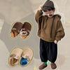 Children's Fleece Elastic Clogs Baby Boys Girls Plush Slipper Toddler Prewalker Footwear Winter Warm Soft Sole Shoes