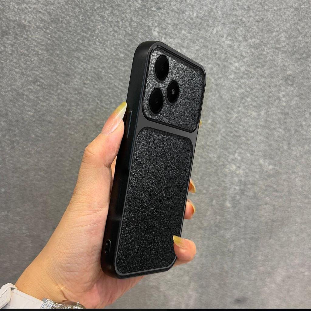 Роскошный чехол из искусственной кожи для realme C65s, C63, C61, Note 70, противоударный, с большим окном