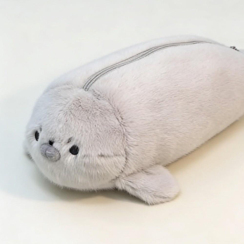 Animal Seal Doll Pen Pouch Large Capacity Stationery Storage Bag Little Seal Pencil Case  Daily Use