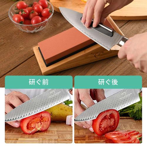 Nanfang Brothers 7-Piece Knife Sharpening Stone Set, Includes Medium, Fine, and Finishing Whetstones (1000, 3000, and 6000), Double-Sided Whetstone Sh