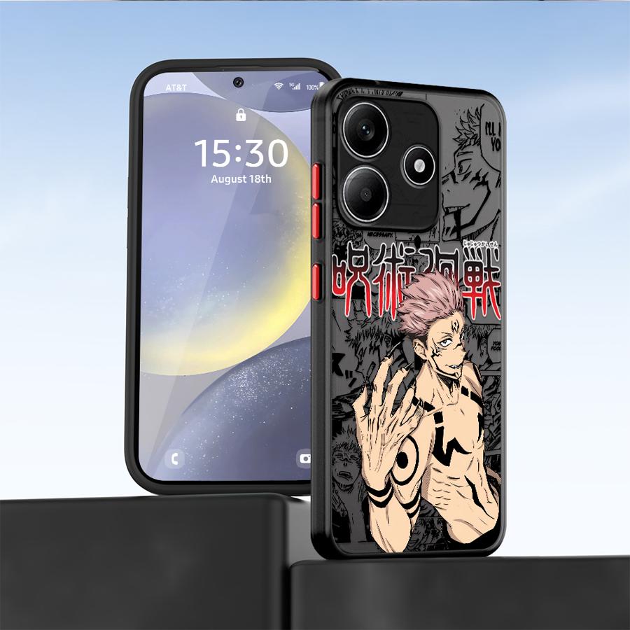 Чехол для телефона Xiaomi Redmi Note 14 13C 10 12 14C 9S 13 Pro Plus A4 11 с принтом из аниме Jujutsu Kaisen, задняя крышка