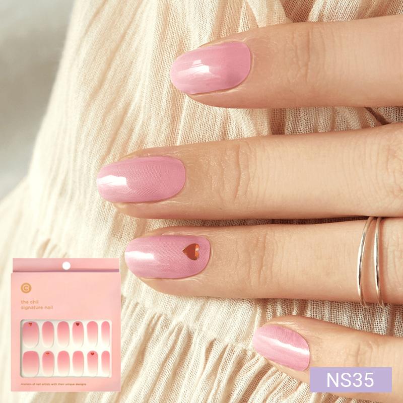 Пастельные полоски для ногтей 24 шт. | Самоклеящиеся типсы-наклейки, Мягкие розовые и лавандовые тона, Быстрый 5-минутный маникюр