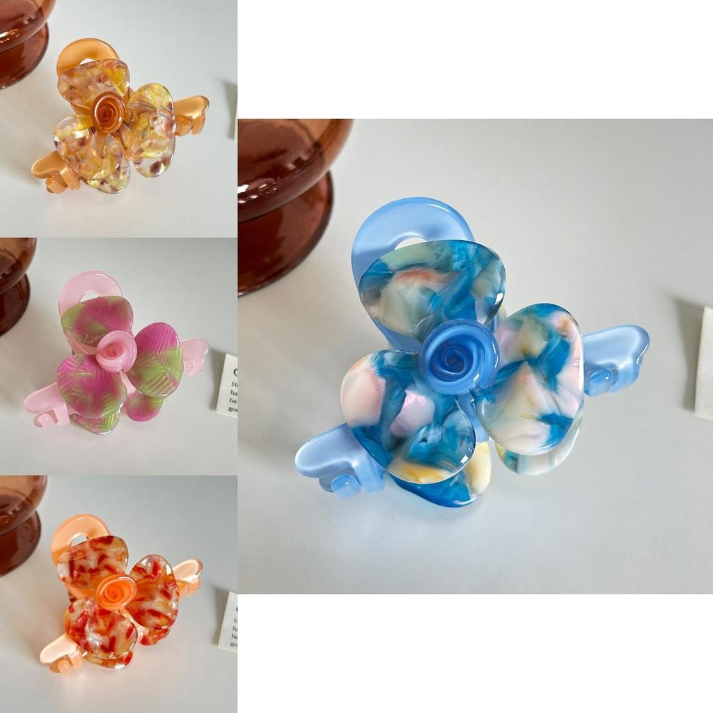 Premium Acetate Flower Hair Accessories For Trendy Half-up Styles In Multiple Vibrant Shades