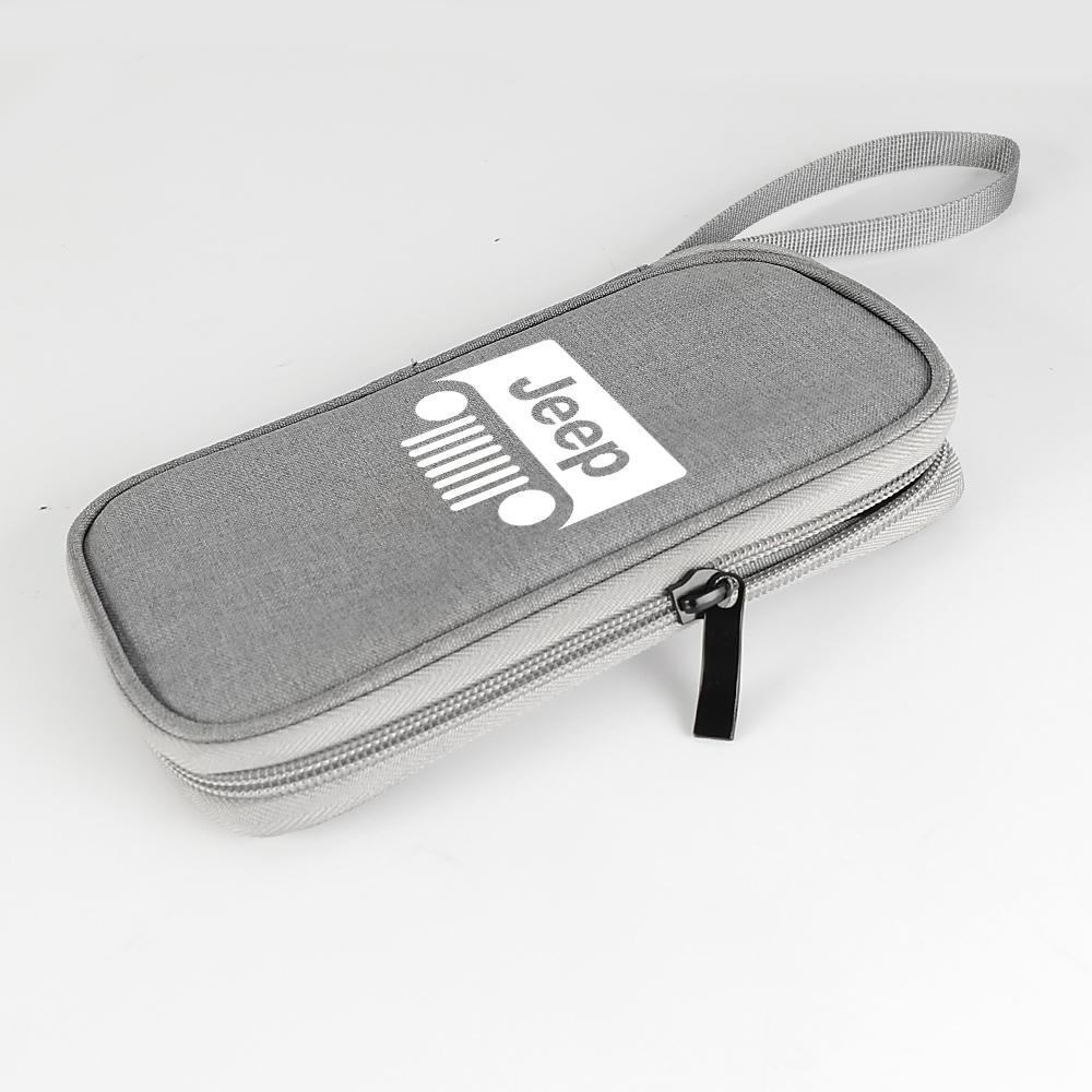 Multifunction Car Storage Bag Key Case USB Organizer Stowing Tidying Acceccories For Jeep JPB Renegade Wrangler Compass Cherokee