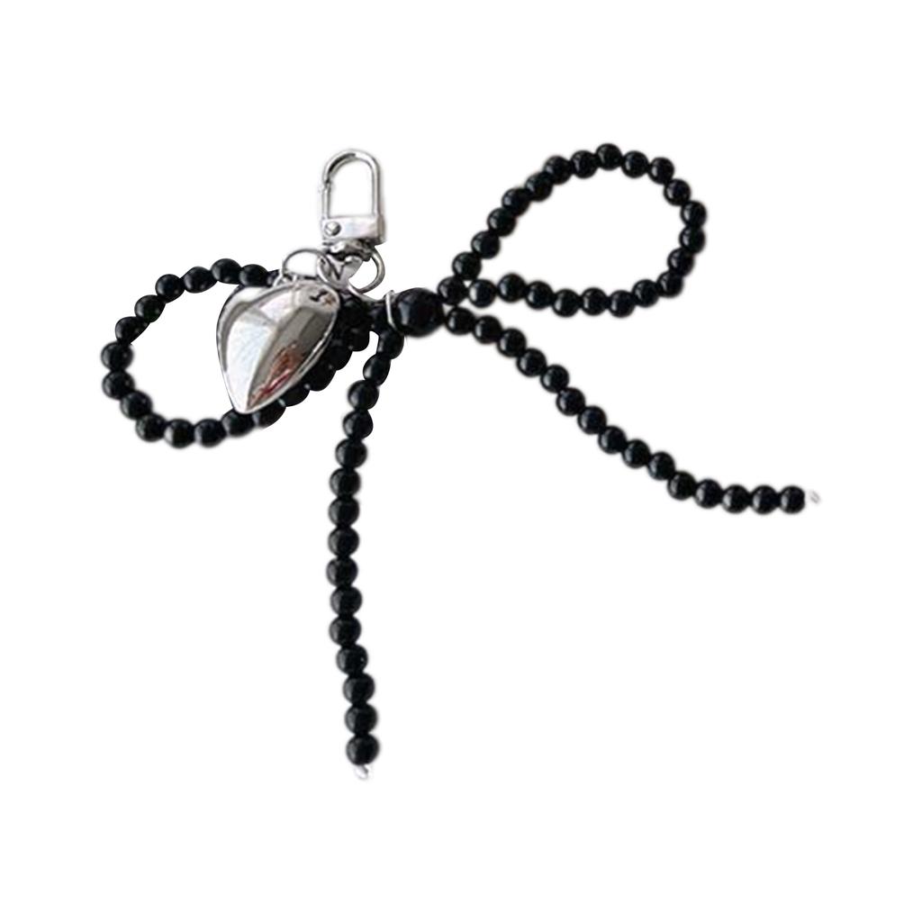 Fashionable Beaded Bowknot Phone Chain Stylish Keychain Pendant Bag Decoration Elegant Pendant for Backpack Purse Bag