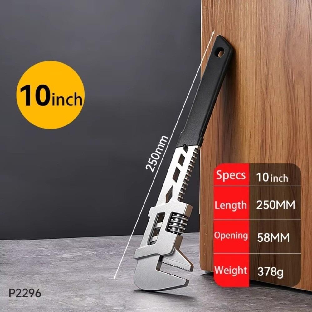 Large Opening Universal Adjustable Wrench Wide Jaw Opening Wrench For Bathroom Pipe