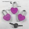 Mini Heart Shape Plastic Padlocks Set with 2 Keys for Travel Jewelry Box Diary Book Suitcase - Cute Locks for Personal Items