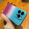 Rainbow Gradient Lens Protection Phone Case For Iphone 14 Pro Max 13 12 11 Pro Max 14 Plus Slim Matte Pc Shockproof Back Cover
