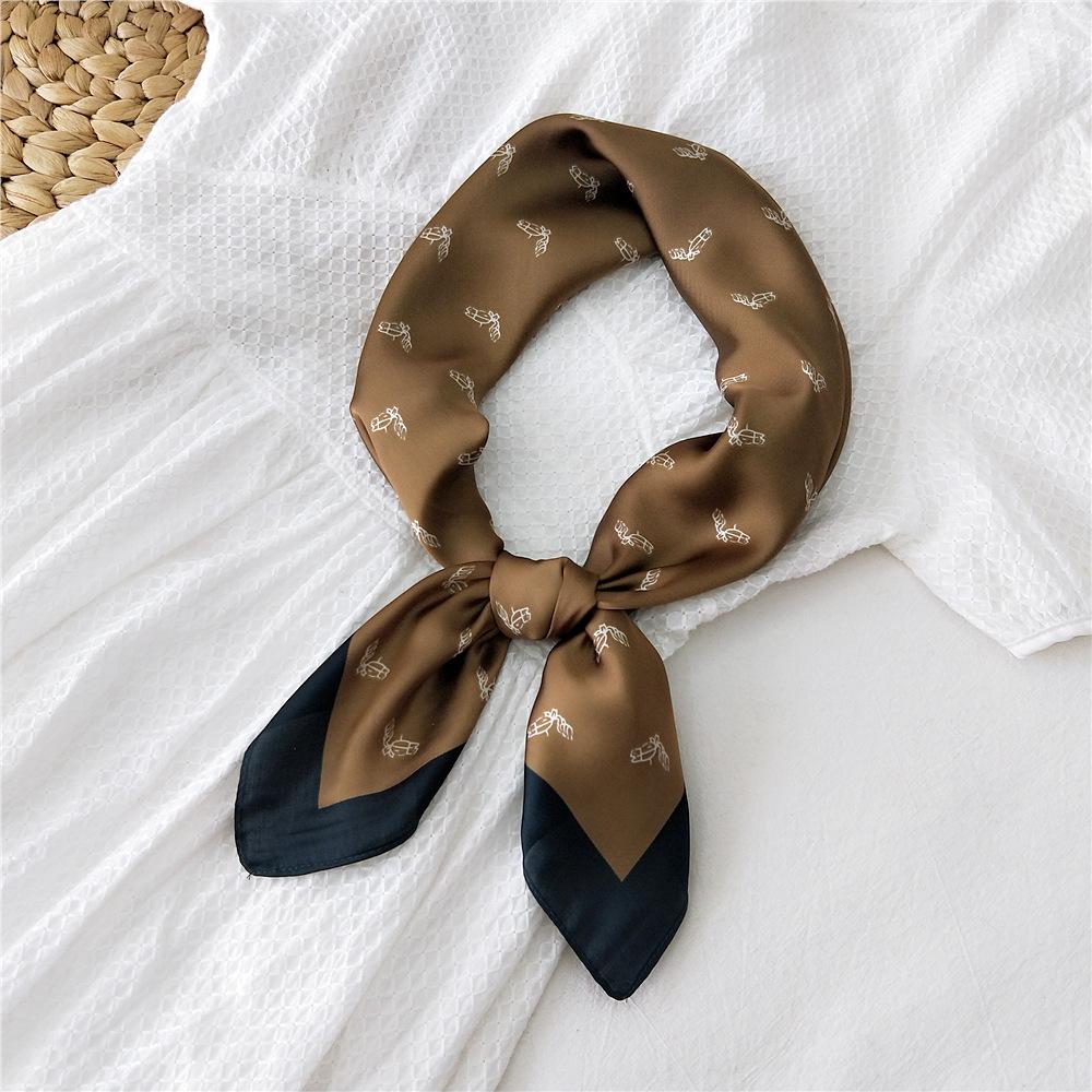 Fashion Decoration Scarf Hairband Tie Hair 70 Small Square Scarf Silk Scarf Women'S Spring And Autumn Versatile Small Scarf Professional Scarf