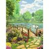 5D DIY Diamond Painting Swan Lake Embroidery Cross Stitch Bridge Landscape Mosaic Tree Picture Of Rhinestones Home Decor 30x40cm